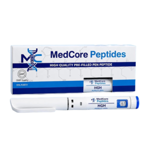 MedCore Peptides HGH предварително напълнена писалка и опаковка с 99% чистота
